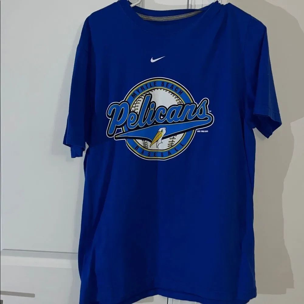 Myrtle beach pelicans milb Nike GO TO baseball men’s t shirt XL W/hole